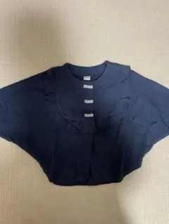 ネイビー フリル付きカーディガン　コトリ バースデイ