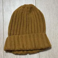 無印良品 ウール100% ニット帽 ビーニー キャメル MUJIのサムネイル