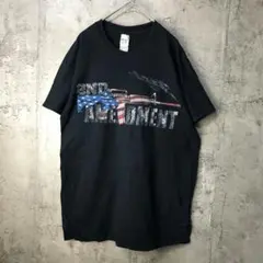 B2512古着　Tシャツ バックプリント　黒　キッズ　90s Y2K