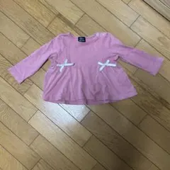 プティマイン　オーガニックコットン　トップス　90cm　ピンク　ベビー　女の子