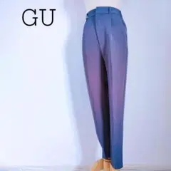a0903 GU グレー スラックス ベルトループ付き