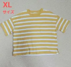 【GU】レディース 半袖Tシャツ ボーダー 綿100% XLサイズ