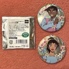 送料込 名探偵コナン 服部平次 遠山和葉 ブラウスタイル ホログラム 缶バッジ