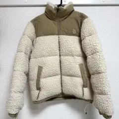 the north face ボア ベージュ ヌプシ ダウン メンズxs