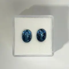 レ*ア様 ロンドンブルートパーズ 約6×8mm オーバルカット 2pc