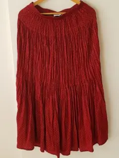 ♡新品タグなし♡ ユニクロ イネス プリーツ ティアード スカート Lサイズ