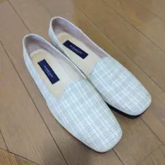 中古　バーバリー　チェック柄　ローファー　24.5cmのサムネイル