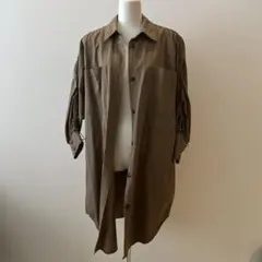 ZARA ザラ　バルーンスリーブ ボタンシャツ　ブラウス