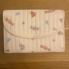 ジェラートピケ 母子手帳ケース M キャンディ クマ柄 ピンク