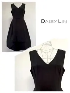 ☆デイジーリンVネックワンピースブラック希少42☆