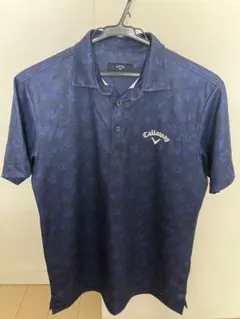 Callaway ネイビー 花柄 ポロシャツ