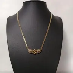 ディオール フラワーモチーフ パール ラインストーン ネックレス