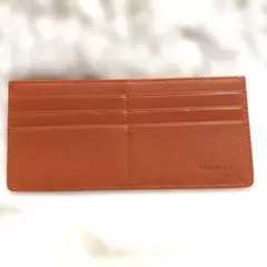 【極薄】RHYTHM BOX フラグメントケース 長財布 オレンジ