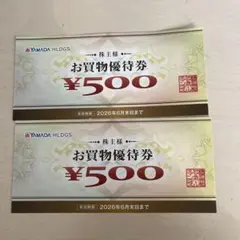 YAMADA HDGS. 株主優待¥500 2枚