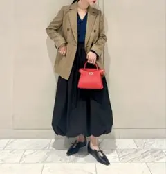 【TMLcollection】ポリエステルシルクタフタバルーンスカートのサムネイル