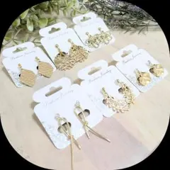 まとめ売りノンホールイヤリング　シンプルイヤリング　花びら