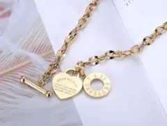 ネックレス サージカルステンレス 金属アレ 【高級】ハート プラチナコーティング