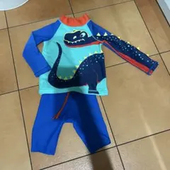 恐竜プリント長袖水着セット 95cm未満