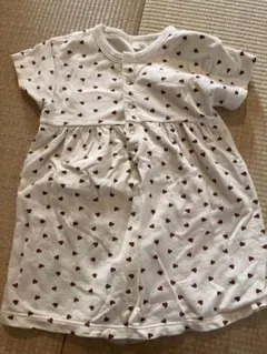 PETIT BATEAUプチバトー　半袖　ワンピース　ハート柄　18m/81cm