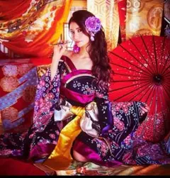 花柄 オフショルダー 花魁 衣装のサムネイル