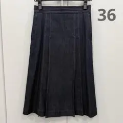 【未着用】ANAYI タックプリーツデニムスカート 36のサムネイル