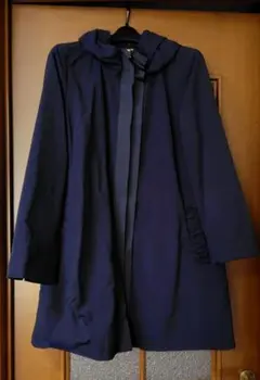 ネイビー スプリングコート　フード付
