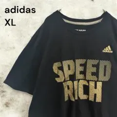 アディダス Tシャツ XL ブラック ゴールドプリントのサムネイル