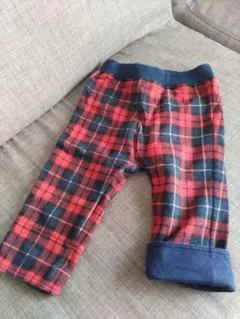 ミキハウス　ホットビスケッツ　長ズボン　チェック柄　80サイズ