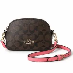COACH コーチ ミニショルダーバッグ シグネチャー ピンク クロスボディ