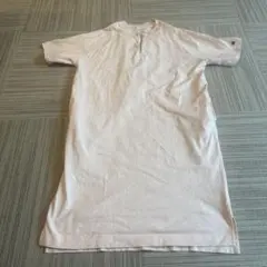 チャンピオン　champion ワンピース　ピンク　L 半袖ハーフジップロゴ