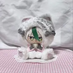 ハンドメイド 着ぐるみ おすわりぬい服 推し活 灰色 白色 桃色 d509