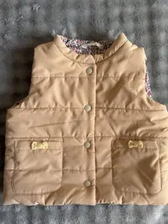 ベージュ 中綿ベスト サイズ100cm