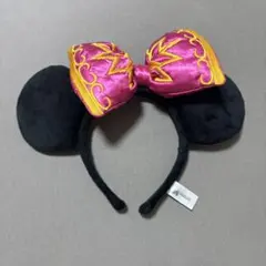 香港ディズニーランド　ミッキー耳カチューシャ リボン付き