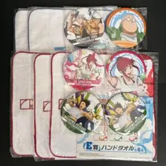 セガラッキーくじ　サカモトデイズ 缶バッジ　ルー　平助 ハンドタオル　シン　南雲