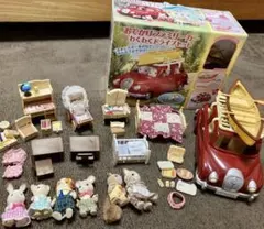 シルバニアファミリー まとめ売り 人形付き 車 家具 ウサギ ネコ リス 廃盤
