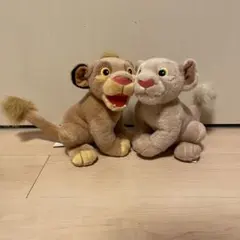 ライオンキング　BANDAI製　ヤングシンバ&ヤングナラ　ぬいぐるみセット　レア