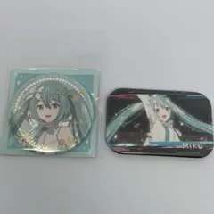 劇場版 プロセカ 開かれた窓のセカイの初音ミク イオン 缶バッジ 2点セット