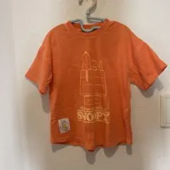 スヌーピー Tシャツ オレンジ色 110cm