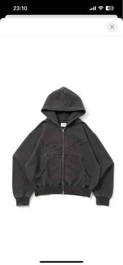 【黒・M サイズ】bless u pigment zip hoodie