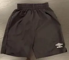 [キッズ]umbro 黒 ハーフパンツ ウエストゴム　140
