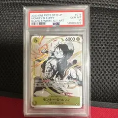 PSA10】モンキー・D・ルフィ #003 ブラック＆ホワイトアートカード