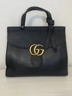 GUCCI レディロック レザーハンドバッグ ブラック - メルカリ