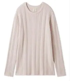 ジェラピケ 調温スムーズィーランダムリブプルオーバー ピンク