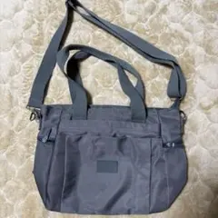 2WAY ショルダーバッグ トートバッグ ナイロン 多収納 ダークグレー 通勤