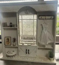 木製ドールハウス✳︎背景ボード✳︎ミニチュアハウス✳︎ハンドメイド✳︎1/6