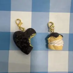 ハンドメイド　チャーム　食べかけチョコ&チョコシュー2点セット
