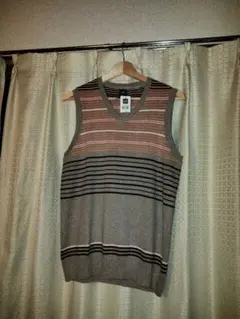 【GAP】00s マルチボーダーニットベスト