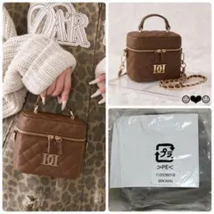 Darich♡キルティングスクエアミニバッグ♡ブラウン♡ゴールド