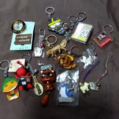 昭和レトロ観光記念 キーホルダー さるぼぼ ミニー 血液型占い まとめて