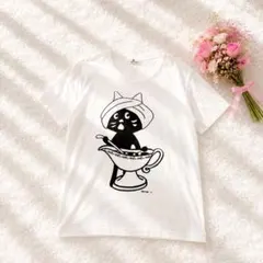 【Ne-net】にゃー カレーキャット 半袖 Tシャツ ホワイト サイズ3のサムネイル